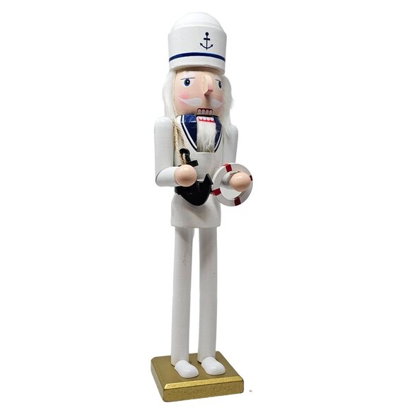 Boat Captain Sailing Skipper 16" Christmas Nutcracker - Nautical Gift - Picture 4 of 4